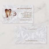 Dental Visitekaartje Diamond Tooth Logo Brown 2 Afsprakenkaartje (Voorkant / Achterkant)