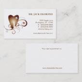 Dental Visitekaartje Diamond Tooth Logo Brown Afsprakenkaartje (Voorkant / Achterkant)