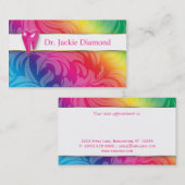 Dental Visitekaartje Tooth Logo Swirl Leaf Rainbow Afsprakenkaartje (Voorkant / Achterkant)