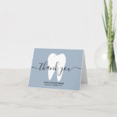 Dental White Tooth Mist Blue Dentist Hartelijk dan Bedankkaart (Voorkant)