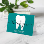 Dental White Tooth Plain Blauwgroen Dentist Hartel Bedankkaart<br><div class="desc">Dental Crystal Tooth Blauwgroen Dentist Dank u wel kaarten.</div>
