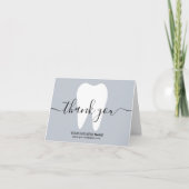 Dental White Tooth Plain Blue Dentist Hartelijk da Bedankkaart (Voorkant)