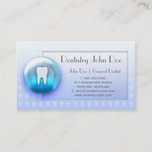 Dentalcare witte tanden bubble dental visitekaartj afsprakenkaartje