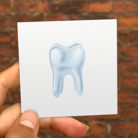 Dentale 3D-tandheelkundige minimalist Vierkante Visitekaartje