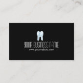 Dentale 3D Tandkleurige tandheelkundige Plain Blac Visitekaartje (Voorkant)
