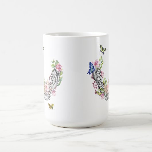 Dentale anatomie Floral Mok Gift for Dentist (Center)