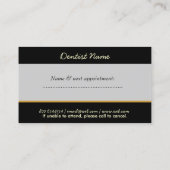 Dentale gebitsgeborene Oraal Ziekenwit Afsprakenkaartje (Achterkant)