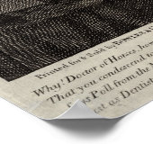 Dentale geschiedenis Funny Antiek Dentist Caricatu Poster (Hoek)