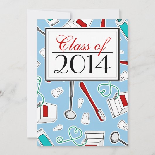 Dentale gienist/tandheelkundig Afstuderen - Blauw Kaart (Voorkant)