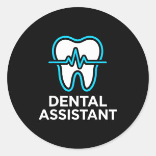 Dentale Hartslag Tandpols Rda Ronde Sticker