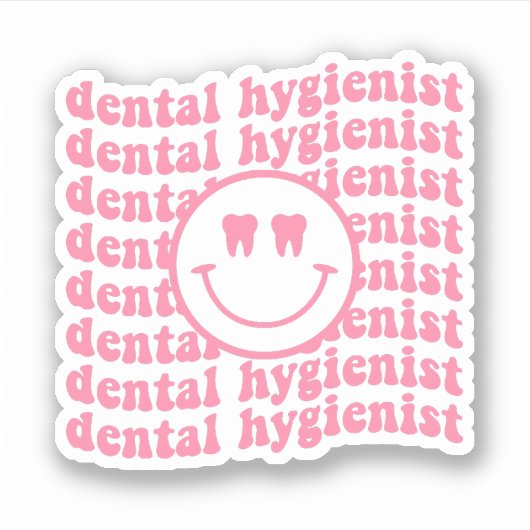 Dentale hygiënist Dentale hygiëne, oraal gebruik Sticker (Voorkant)