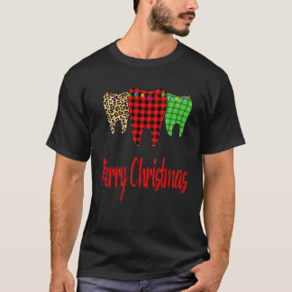 Dentale hygienist en tandheelkundige Kantoor kerst T-shirt