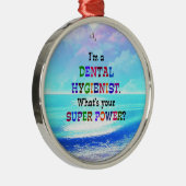 Dentale hygiënist, kleurrijk ontwerp, metalen ornament (Rechts)