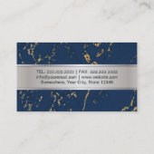 Dentale moderne marmer Gold Marble Silver Dentist Visitekaartje (Achterkant)