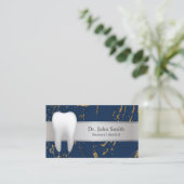 Dentale moderne marmer Gold Marble Silver Dentist Visitekaartje (Staand voorkant)