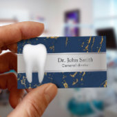 Dentale moderne marmer Gold Marble Silver Dentist Visitekaartje