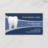 Dentale Office Professional Dentist Navy Blue Afsprakenkaartje (Voorkant)