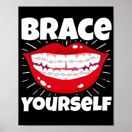 Dentale orthodontische dentist Brace uzelf Poster (Voorkant)