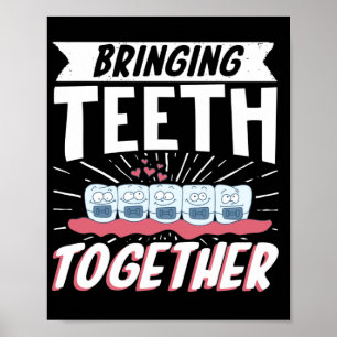 Dentale orthodontische tandarts brengt Tanden same Poster