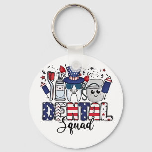 Dentale ploeg Cute Tandarts Hygiënist 4 juli Sleutelhanger