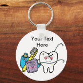 Dentale studie op 6 maart sleutelhanger (Voorkant)