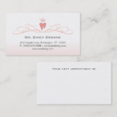 Dentale Visitekaartje Draai tand Logo Roze Afsprakenkaartje (Voorkant / Achterkant)