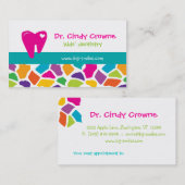 Dentale Visitekaartje Kute Giraffe Kinder Roze Afsprakenkaartje (Voorkant / Achterkant)