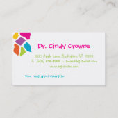 Dentale Visitekaartje Kute Giraffe Kinder Roze Afsprakenkaartje (Achterkant)