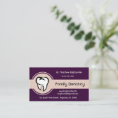 Dentale witte tand op Bleek gele streep Afsprakenkaartje (Staand voorkant)