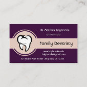 Dentale witte tand op Bleek gele streep Afsprakenkaartje (Voorkant)