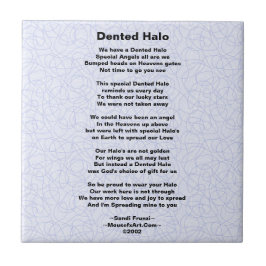 Dented Halo Poem Brain Surgery Tile Tegeltje