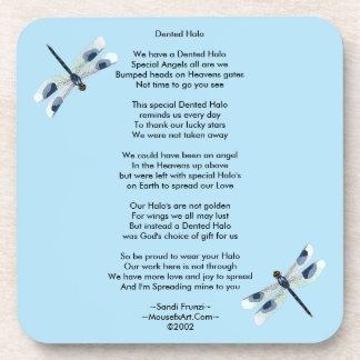 Dented Halo Poem Cork Onderzetter