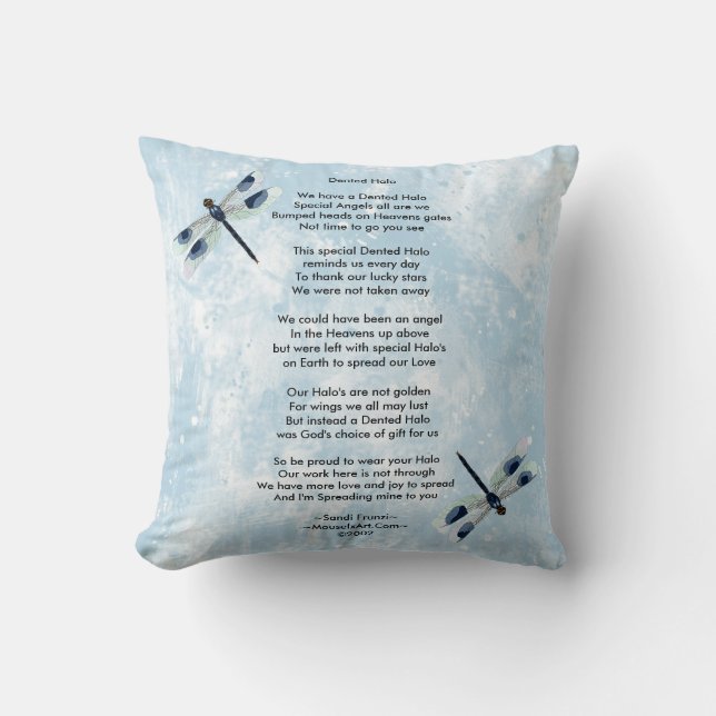Dented Halo Poem Pillow Kussen (Voorkant)