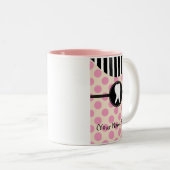 Dententaal ontwerp tweekleurige koffiemok (Voorkant rechts)