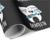 Denteth Grappige Tanden Pun Donker BG Cadeaupapier (Rol Hoek)