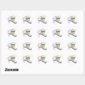 Dential Hygienist T-shirts en cadeautjes Ronde Sticker (Vel)