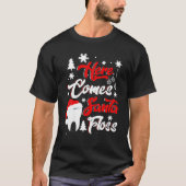 Dentis Funny Here Comes Santa Floss Dental Funny X T-shirt (Voorkant)