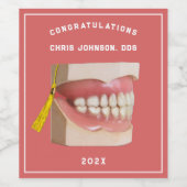 Dentist Afstuderen Congrint Wijnlabel Wijn Etiket (Enkel label)