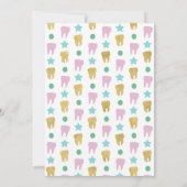 Dentist Afstuderen Hygienist Pink Gold Invitation Kaart (Achterkant)