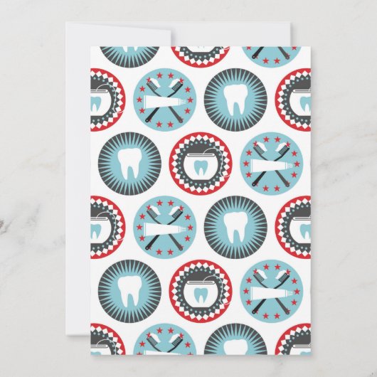 Dentist Afstuderen Uitnodiging tandheelkundige ver (Achterkant)