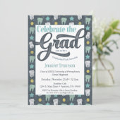 Dentist Afstuderen Uitnodiging tandheelkundige ver (Staand voorkant)