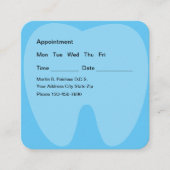 Dentist Appointenkaarten Tooth Theme Vierkante Visitekaartje (Voorkant)