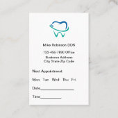 Dentist Appointment And Tooth Chart Busines Visitekaartje (Voorkant)