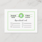 Dentist Appointment Card Afsprakenkaartje (Voorkant)