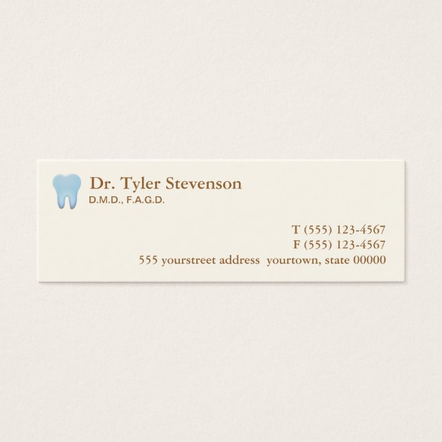 Dentist Appointment Card Mini Visitekaartjes (Voorkant)