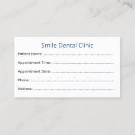 Dentist Appointment Cards Patient Reminder Afsprakenkaartje