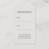 Dentist Appointment Elegant Black Leather Dental Afsprakenkaartje (Achterkant)