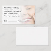 Dentist Appointment Herinneringen Visitekaartjes (Voorkant / Achterkant)