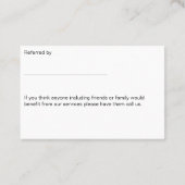 Dentist Appointment Logo Referral Visitekaartjes (Achterkant)