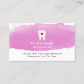 Dentist Appointment Tooth Heart Waterverf tandheel Afsprakenkaartje (Voorkant)